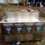 Four taps water refill vending station