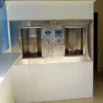 Wall mount vending two taps